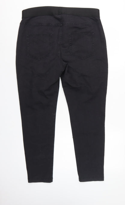 Marks & Spencer Women Black UK 18 Short High Rise Slim Jeggings