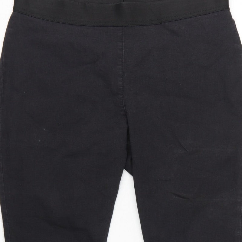 Marks & Spencer Women Black UK 18 Short High Rise Slim Jeggings