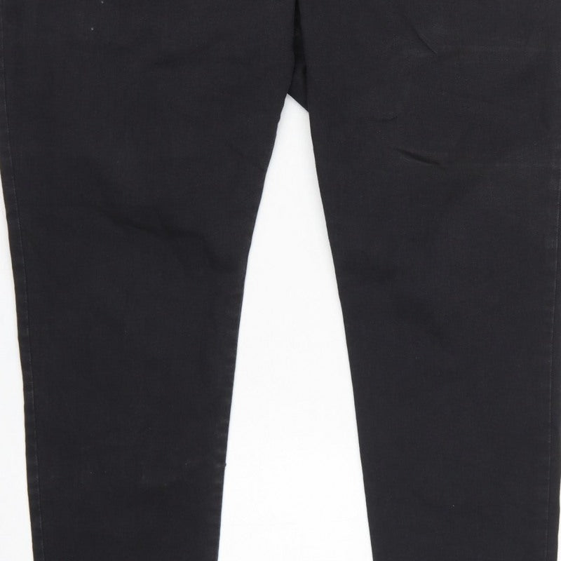 Marks & Spencer Women Black UK 18 Short High Rise Slim Jeggings
