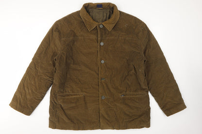Cotton Traders Men's Brown XL Corduroy Lined Basic Jacket