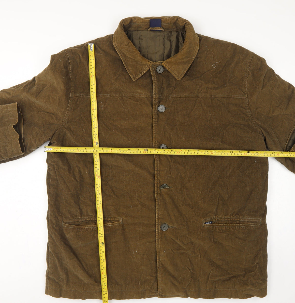 Cotton Traders Men's Brown XL Corduroy Lined Basic Jacket