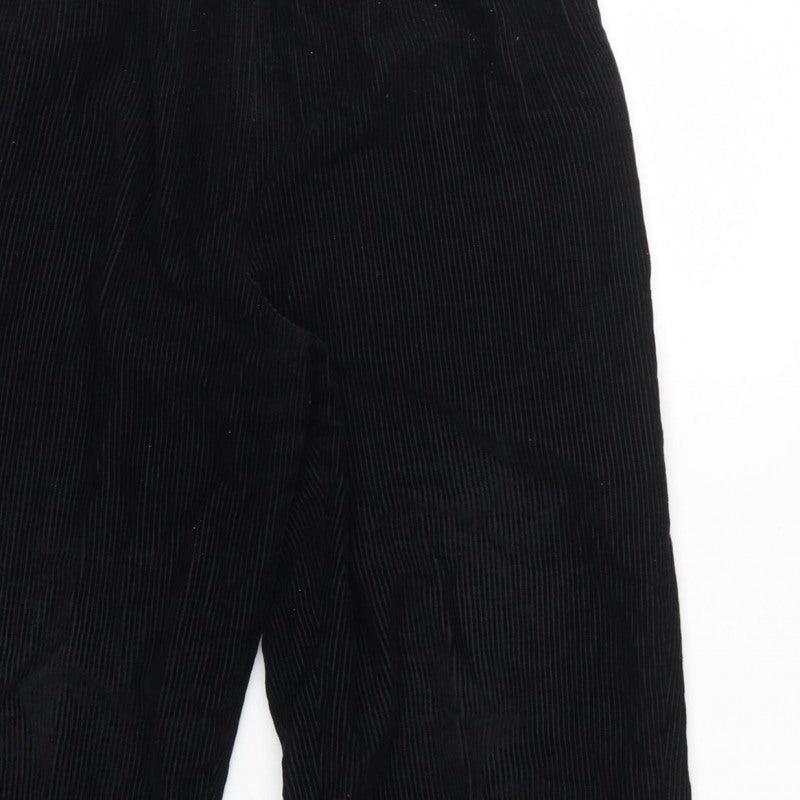 Orvis Women’s Black Size 12 Cotton Corduroy Elastic Waist Tapered Trousers