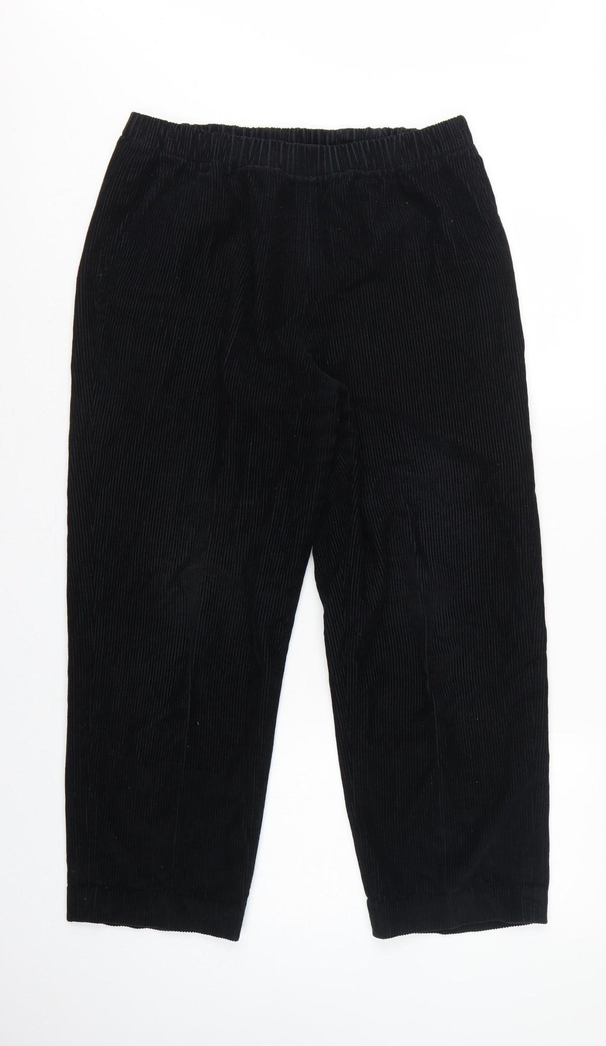 Orvis Women’s Black Size 12 Cotton Corduroy Elastic Waist Tapered Trousers