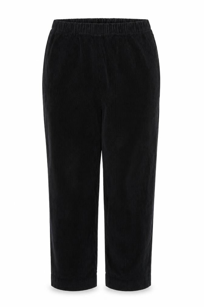 Orvis Women’s Black Size 12 Cotton Corduroy Elastic Waist Tapered Trousers