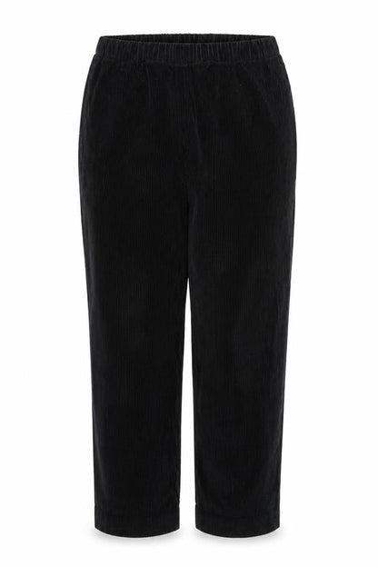 Orvis Women’s Black Size 12 Cotton Corduroy Elastic Waist Tapered Trousers