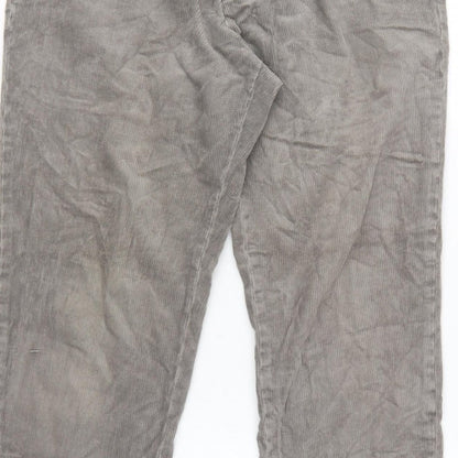 Uniqlo Men's Grey Corduroy Chino Trousers M 30in Regular Tapered