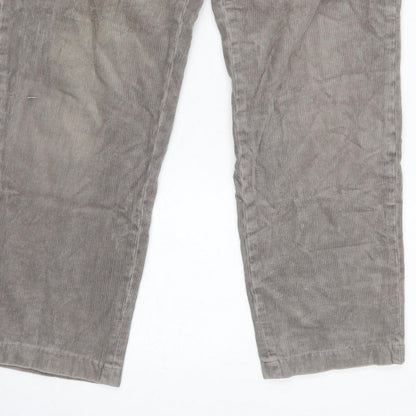 Uniqlo Men's Grey Corduroy Chino Trousers M 30in Regular Tapered