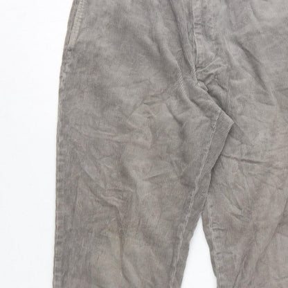 Uniqlo Men's Grey Corduroy Chino Trousers M 30in Regular Tapered