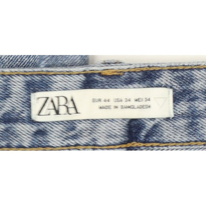 Zara Women’s Blue UK 16 High Rise Straight 5 Pocket Jeans