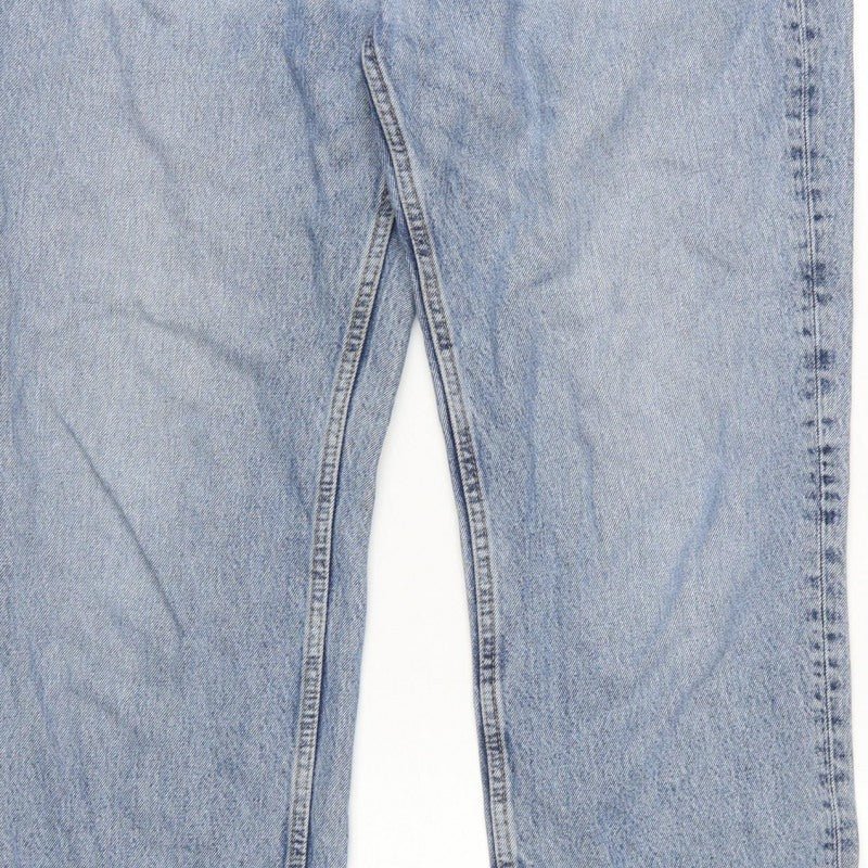 Zara Women’s Blue UK 16 High Rise Straight 5 Pocket Jeans