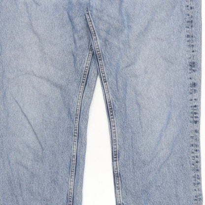 Zara Women’s Blue UK 16 High Rise Straight 5 Pocket Jeans