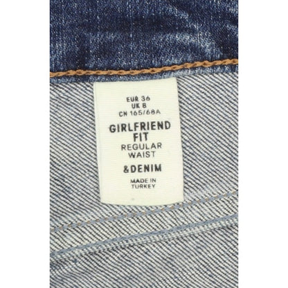 H&M Women Blue UK 8 Boyfriend Distressed Girlfriend Fit Jeans