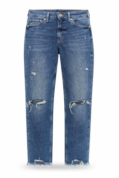 H&M Women Blue UK 8 Boyfriend Distressed Girlfriend Fit Jeans