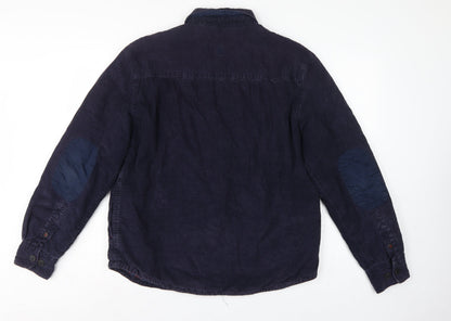 Fat Face Men's Blue M Corduroy Lined Basic Jacket Button-Up
