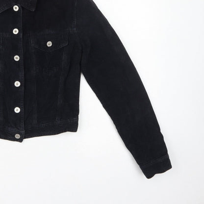 Hamnett Women’s Black S Corduroy Button-Up Basic Jacket