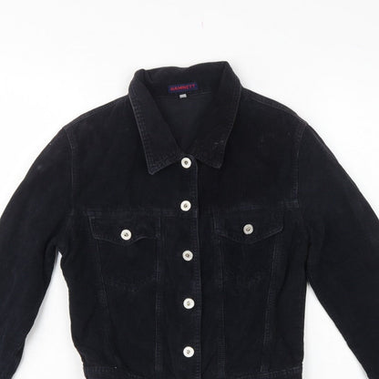 Hamnett Women’s Black S Corduroy Button-Up Basic Jacket