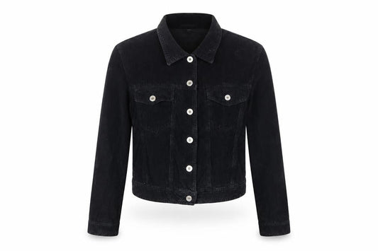 Hamnett Women’s Black S Corduroy Button-Up Basic Jacket