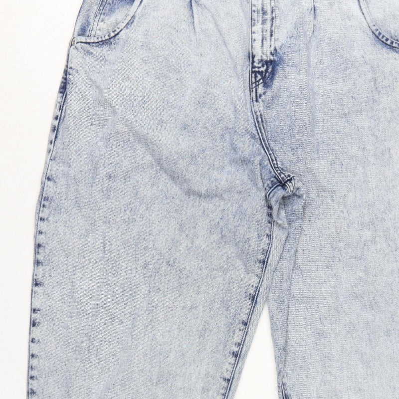Tu Women Blue UK 16 Balloon High Rise Tapered Denim Jeans