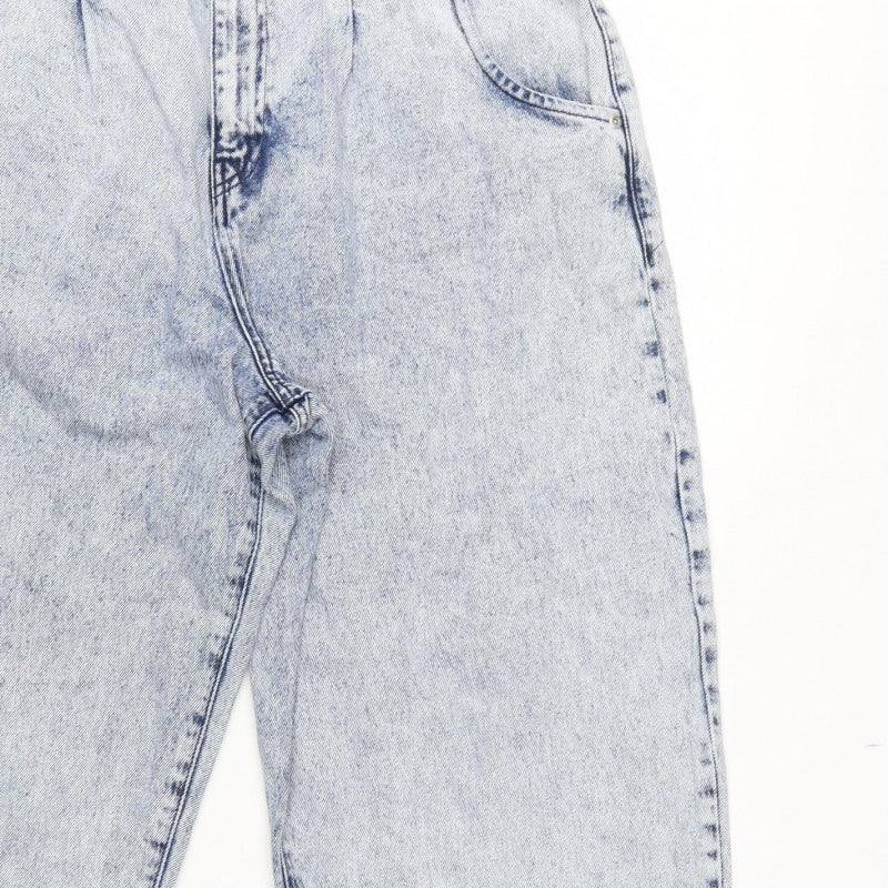 Tu Women Blue UK 16 Balloon High Rise Tapered Denim Jeans