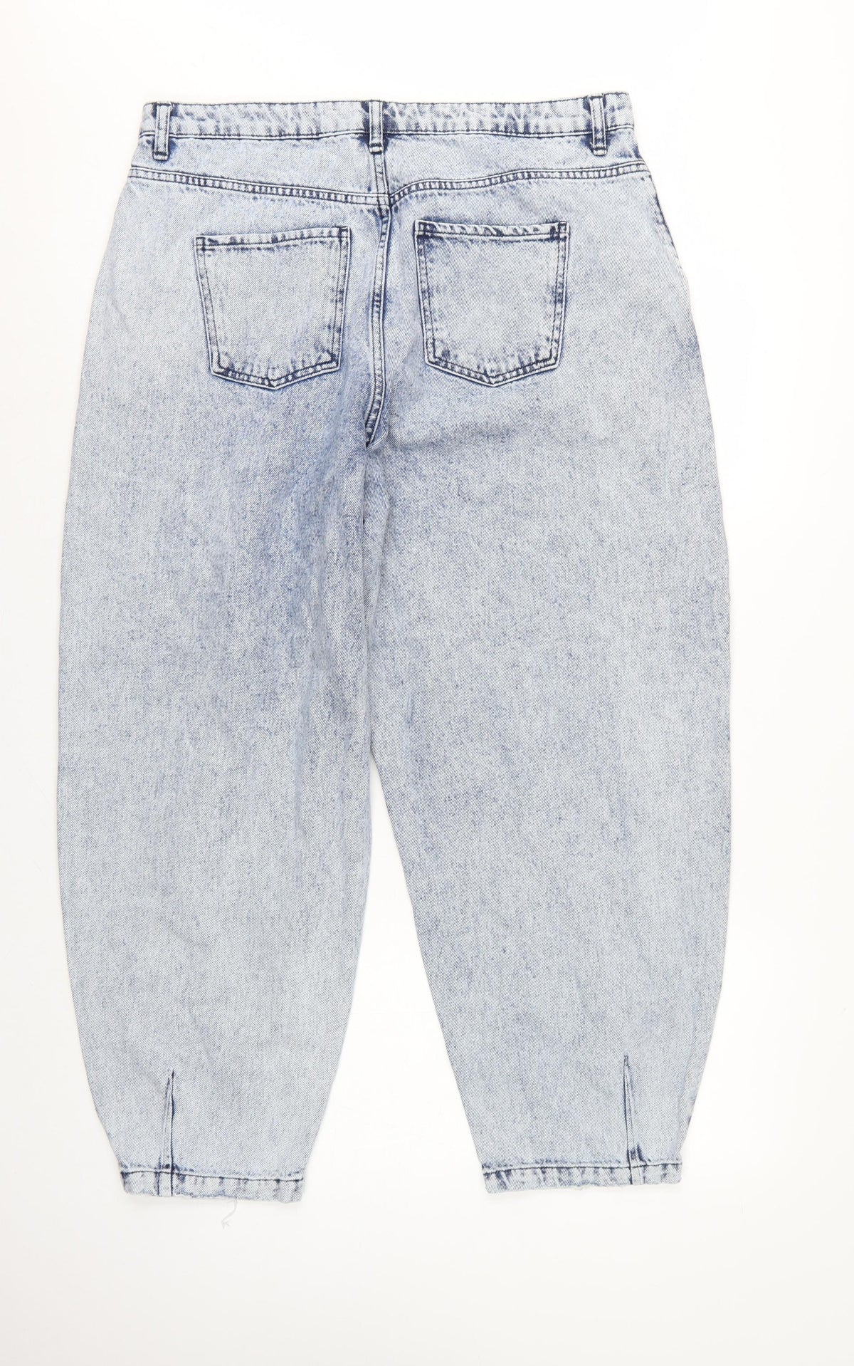 Tu Women Blue UK 16 Balloon High Rise Tapered Denim Jeans