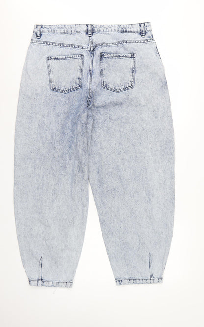 Tu Women Blue UK 16 Balloon High Rise Tapered Denim Jeans