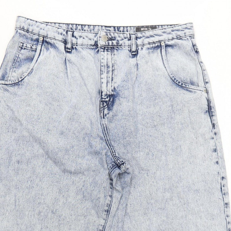Tu Women Blue UK 16 Balloon High Rise Tapered Denim Jeans