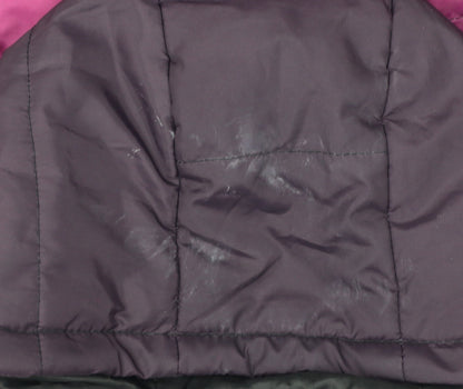 Fluid Boys 13 Years Purple Pink Colourblock Hooded Puffer Jacket