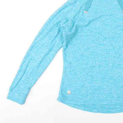 Regatta Womens Blue UK 14 Hooded Pullover Fleece Hoodie