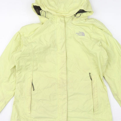 The North Face Women Yellow M HyVent Hooded Ski Jacket