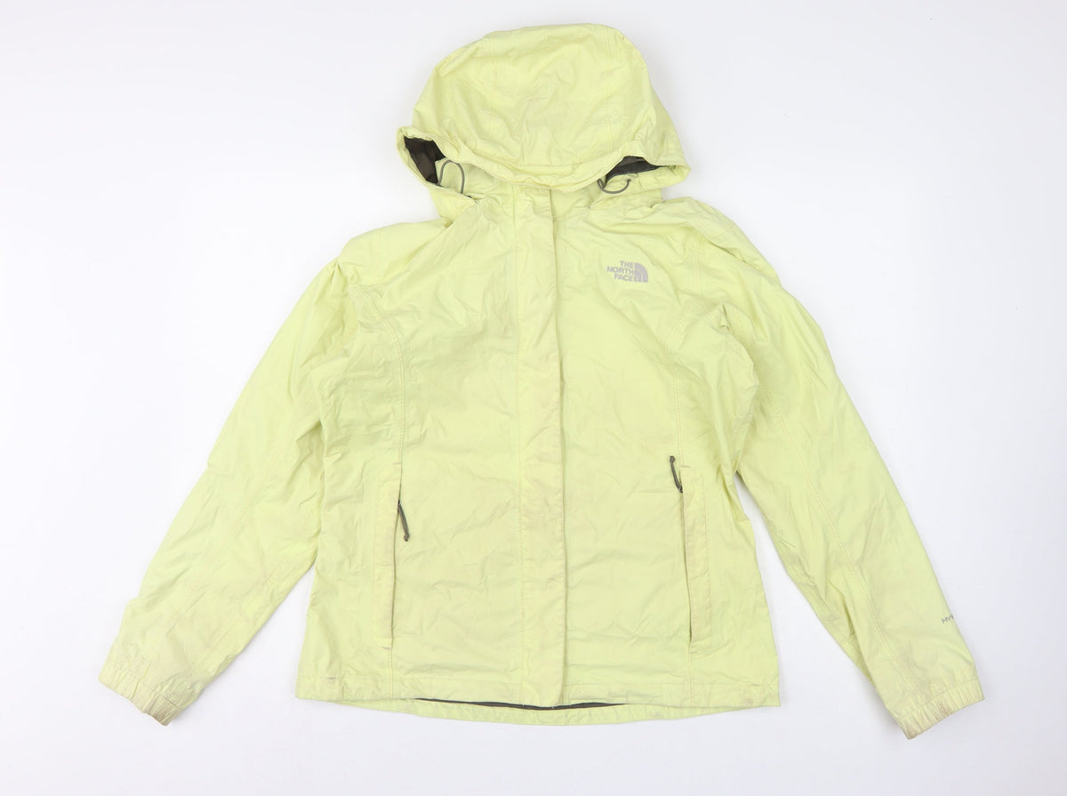 The North Face Women Yellow M HyVent Hooded Ski Jacket
