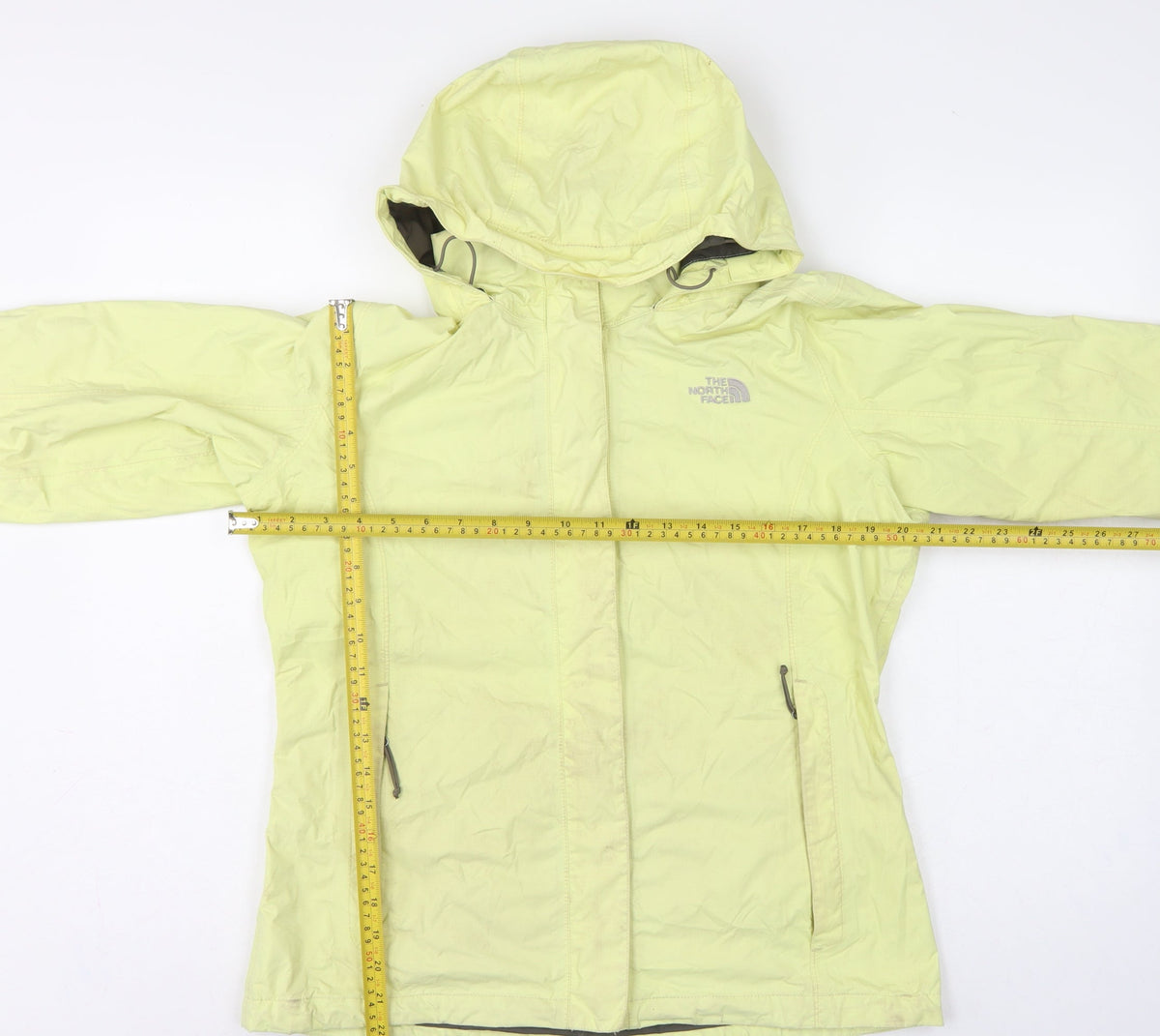 The North Face Women Yellow M HyVent Hooded Ski Jacket
