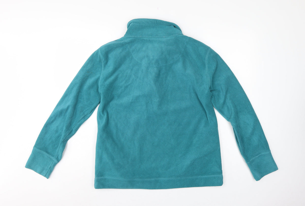 TU Women’s Teal Blue Size 14 Fleece Henley Button Sweatshirt