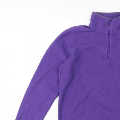 The North Face Unisex Purple M 1/4 Zip Fleece Pullover Sweatshirt