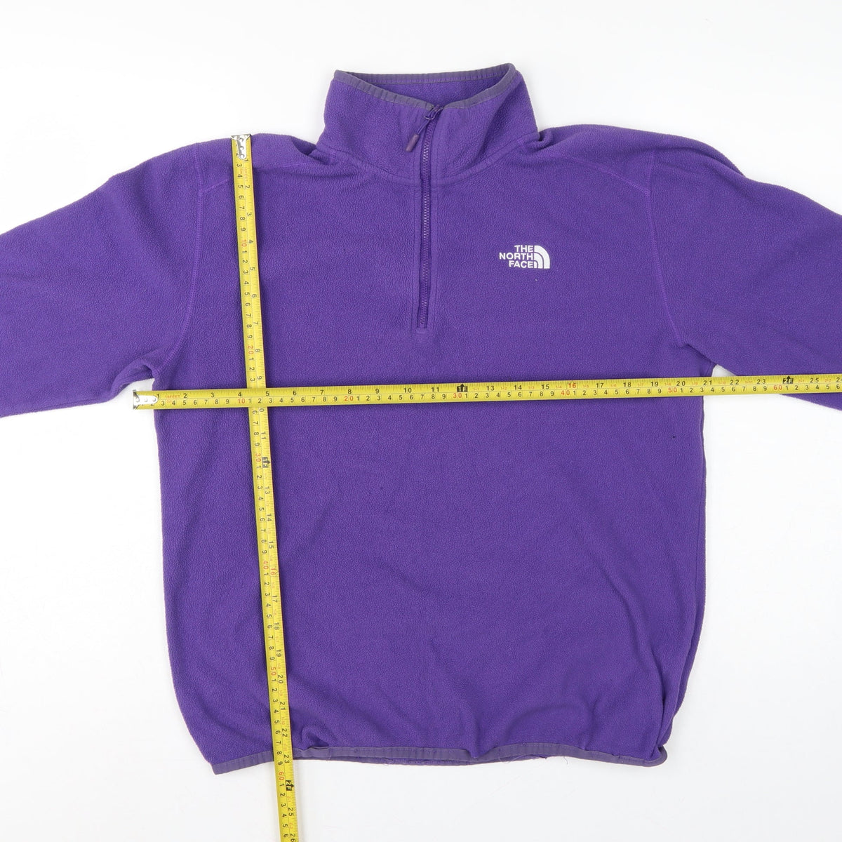 The North Face Unisex Purple M 1/4 Zip Fleece Pullover Sweatshirt