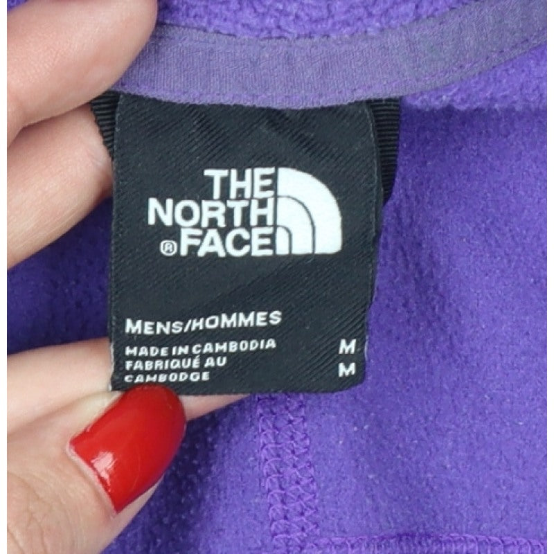 The North Face Unisex Purple M 1/4 Zip Fleece Pullover Sweatshirt