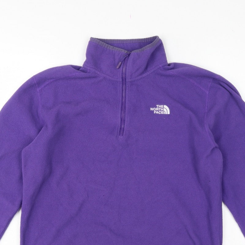 The North Face Unisex Purple M 1/4 Zip Fleece Pullover Sweatshirt