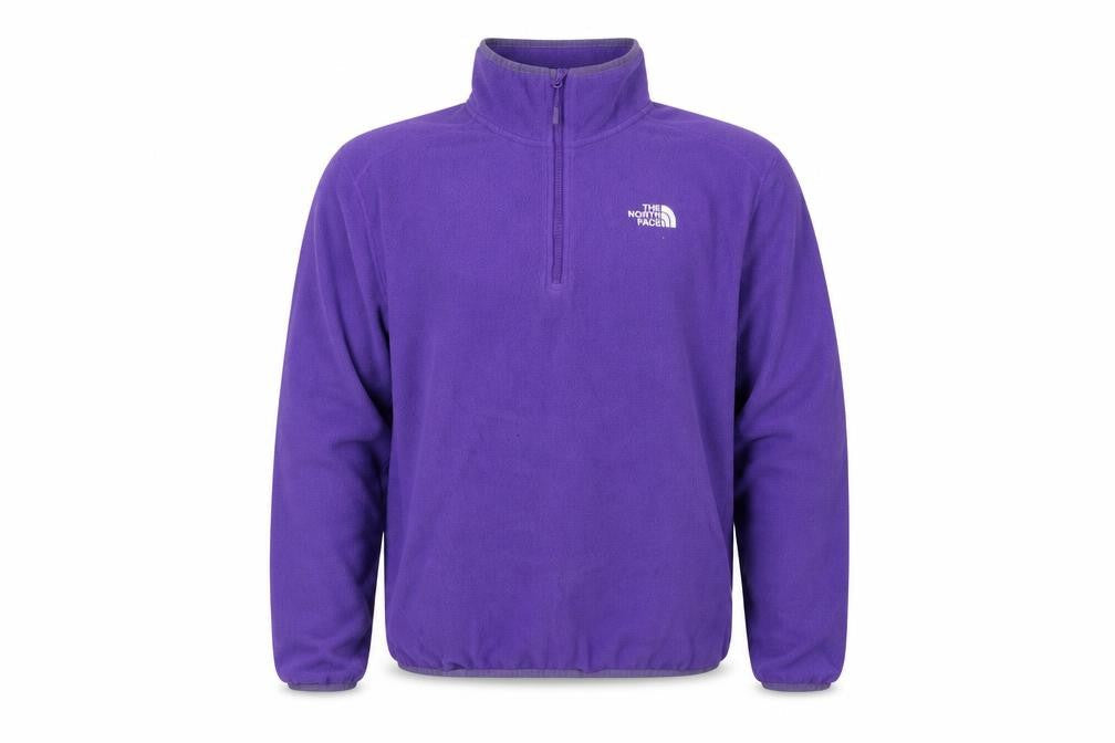 The North Face Unisex Purple M 1/4 Zip Fleece Pullover Sweatshirt