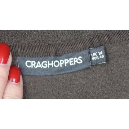 Craghoppers Women’s Brown UK 14 Fleece 1/2 Zip Pullover Sweatshirt