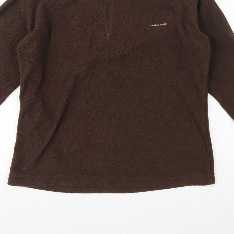 Craghoppers Women’s Brown UK 14 Fleece 1/2 Zip Pullover Sweatshirt
