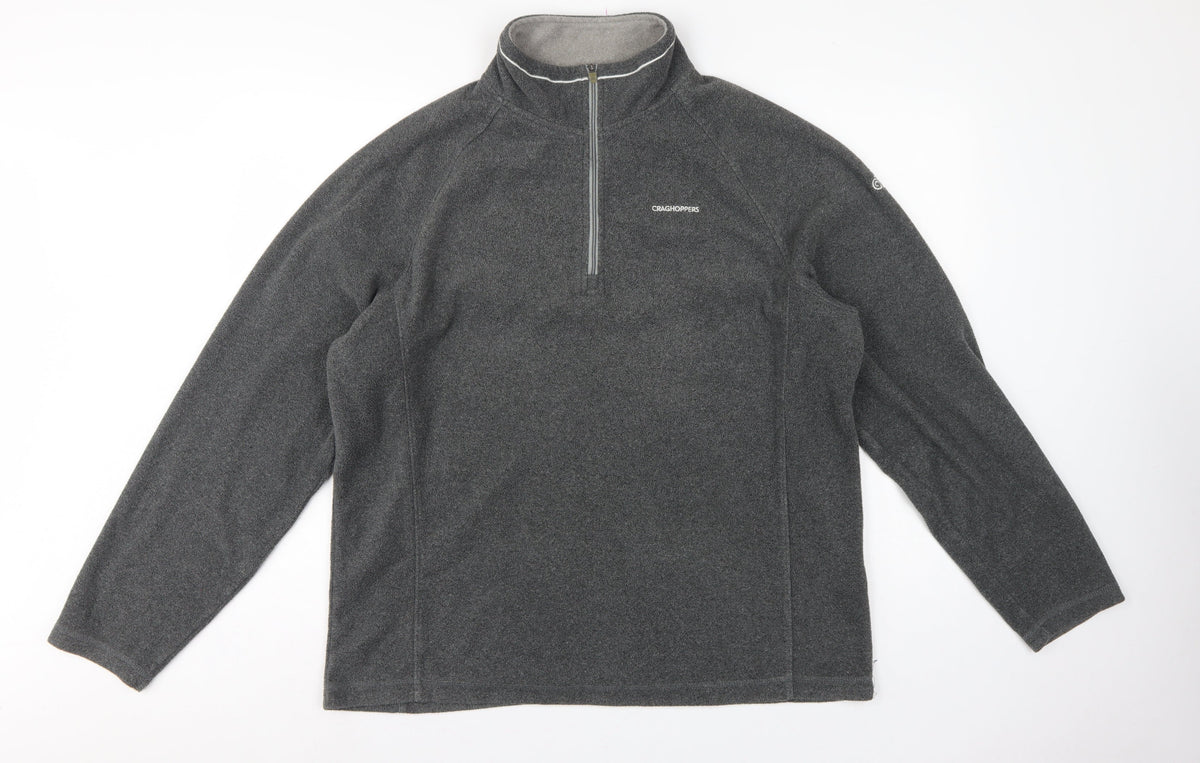 Craghoppers Men’s Grey XL 1/4 Zip Fleece Sweatshirt Outdoor
