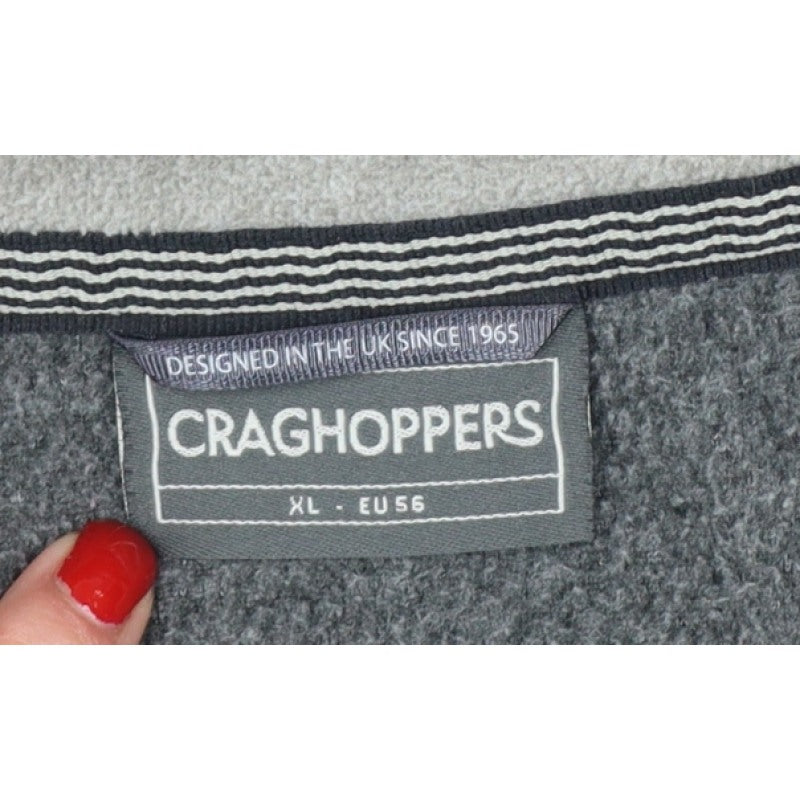 Craghoppers Men’s Grey XL 1/4 Zip Fleece Sweatshirt Outdoor
