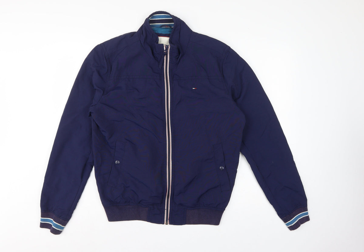 Hilfiger Denim Men's Blue M Bomber Jacket Full Zip Logo