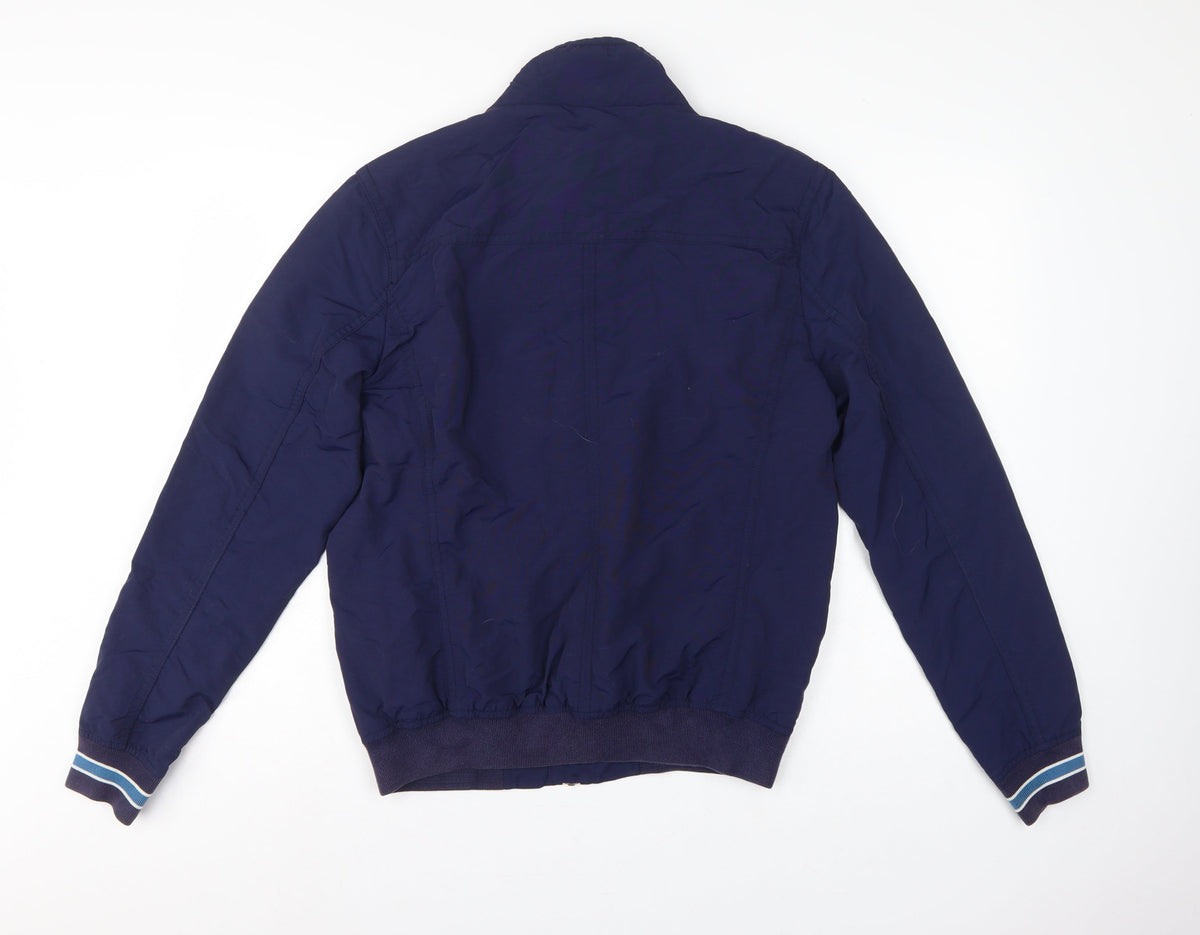 Hilfiger Denim Men's Blue M Bomber Jacket Full Zip Logo