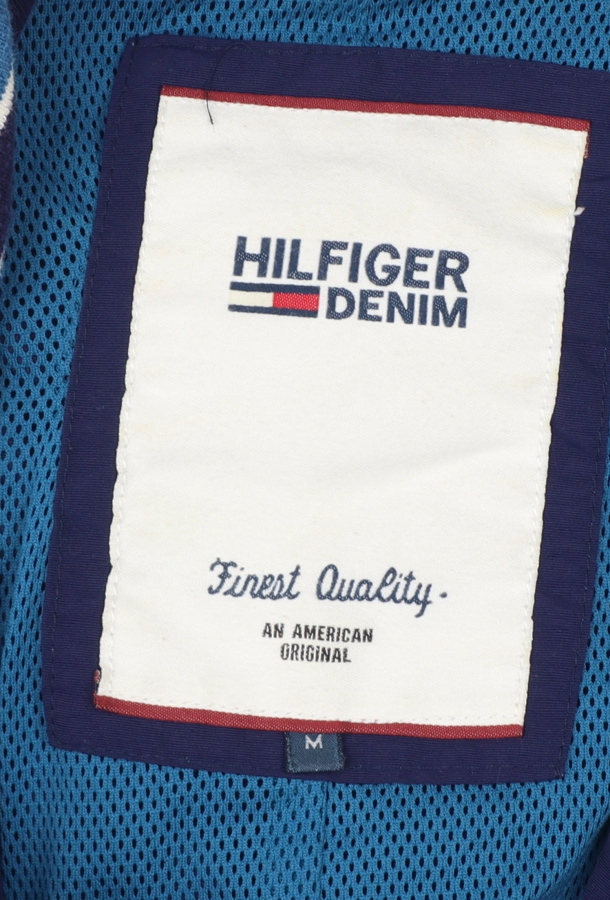 Hilfiger Denim Men's Blue M Bomber Jacket Full Zip Logo