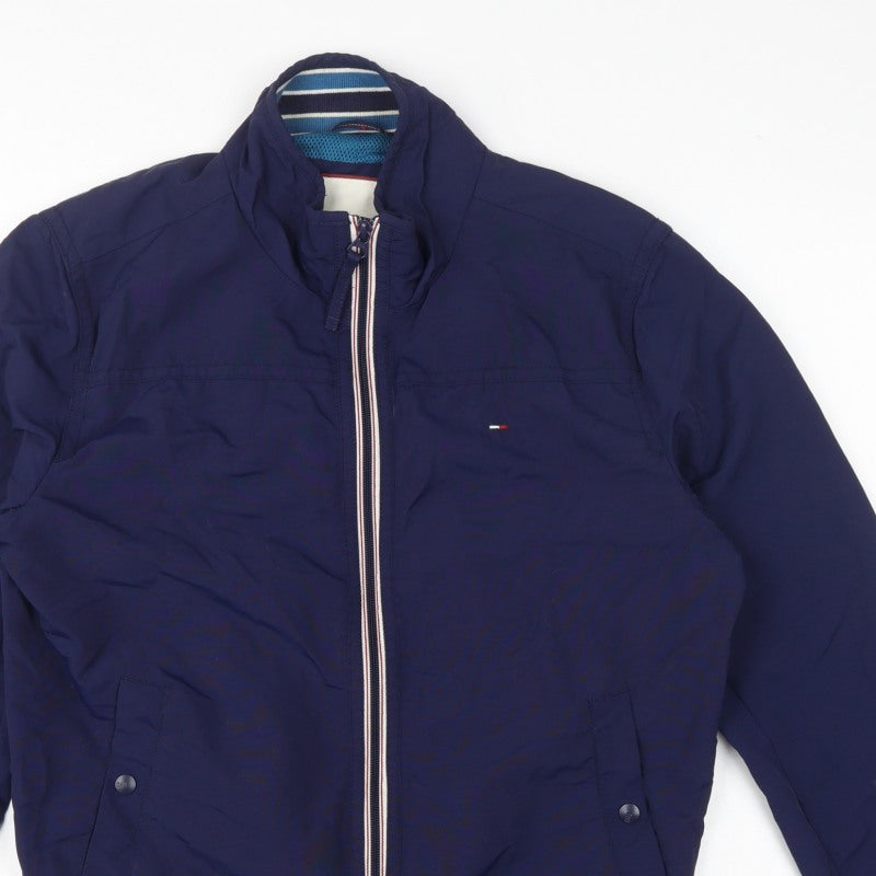 Hilfiger Denim Men's Blue M Bomber Jacket Full Zip Logo