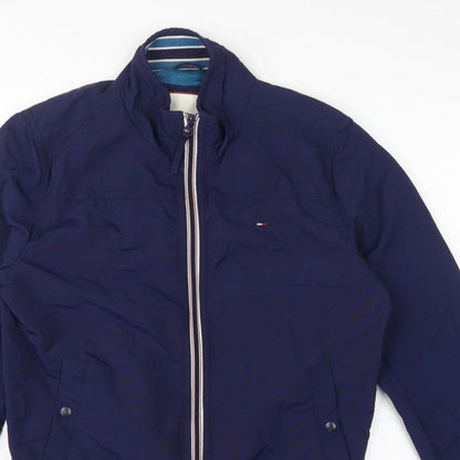 Hilfiger Denim Men's Blue M Bomber Jacket Full Zip Logo