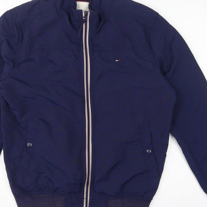 Hilfiger Denim Men's Blue M Bomber Jacket Full Zip Logo