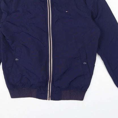 Hilfiger Denim Men's Blue M Bomber Jacket Full Zip Logo