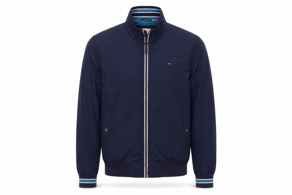 Hilfiger Denim Men's Blue M Bomber Jacket Full Zip Logo