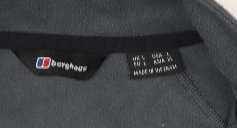 Berghaus Men’s Black L 1/4 Zip Fleece Pullover Outdoor Sweatshirt